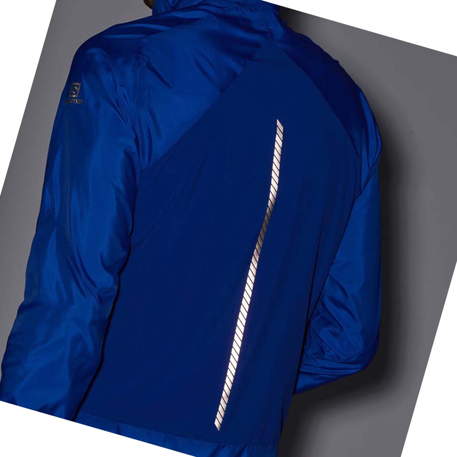 Salomon BONATTI CROSS WIND WINDBREAKERS Kabát Férfi Kék | HU 2360LIS